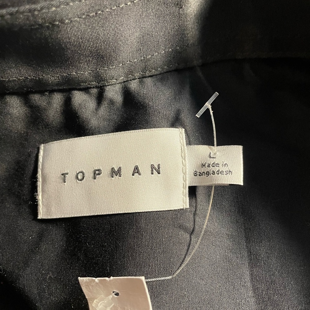 10. Topman Men’s Black Button Down, 42” Chest, NWT, Size L - Picture 4 of 4